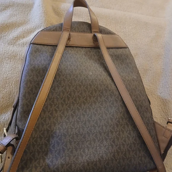 Michael Kors Brown Logo Backpack - Picture 5 of 6